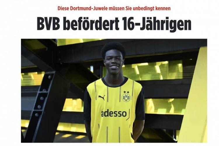 图片报：多特提拔16岁中场卡巴进U23，准备新赛季可能德甲首秀